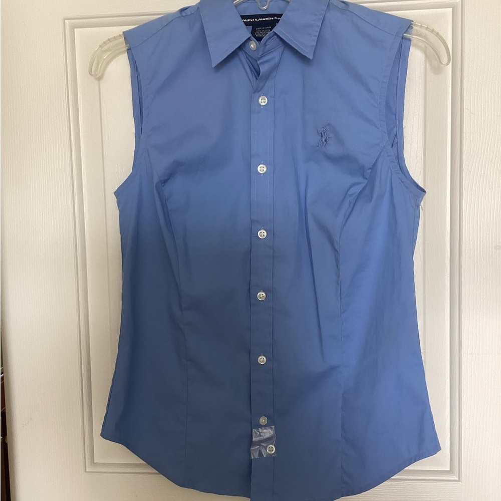Ralph Lauren Light Blue sleeveless Shirt